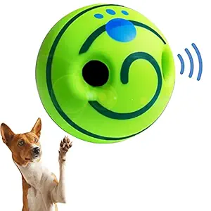 Pet Giggle Ball Toy,Dog Ball, Interactive Dog Toys Puzzle Mentally Stimulating , Wobble Giggle Dog Ball IQ Training for Puppies, Small, Medium and Large Dogs Favorite Gift Blue