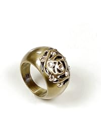 Núcleo de anillo Dyrberg, cristales Swarovski Crystal, Bronce/oro (Antik-oro), tamaño III ({57}), Ø18, 15 mm