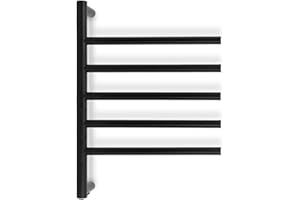 CREATE / Warm Towel Minimal/Toallero eléctrico con Barras giratorias 180º Negro / 62,2x51,6 cm/Silencioso, bajo Consumo, Materiales Ligeros y Resistentes, 80W