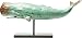 Produktbild Kare Dekofigur Whale Base, 30349, große, moderne Tier-Dekoration, Wal aus Polyresin, schwarz-türkis (H/B/T) 38,5x77x17,5cm