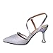 Produktbild Vectry High Heels Sandalen Plateau Sandalen Damen Riemchen Sandalen Offene Schuhe Sommer Schuhe SchnüRen Stiefel Bequeme Plato Absatzschuhe, Thin Shallow Pailletten Spitzschuh (EU34/CN35, Silber)