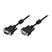 Produktbild LogiLink VGA Monitor Verlängerungskabel 5m HD DSUB 15-pin(männlich/weiblich, 2-fache Abschirmung, Ferritkern) schwarz