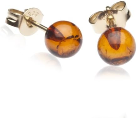 InCollections Amber 8ct Yellow Gold Stud Earrings