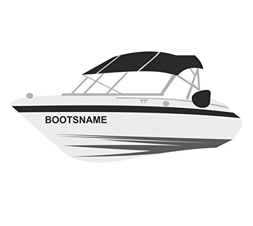 Preisvergleich Produktbild Melis Folienwerkstatt Bootsname - 2 Stück Boot Name - 10cm Höhe - Bootsbeschriftung Bootskennzeichen Bootsname Bootsnummer Bootsaufkleber Kennzeichen Schiff - A10