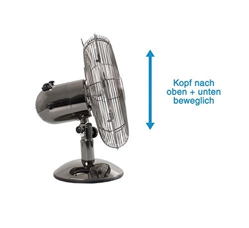 SUNTEC Tischventilator CoolBreeze 3.000 TVM gunmetal grey [30 cm Flügel-Ø, 3 Stufen, oszillierend, 35 Watt] - 3