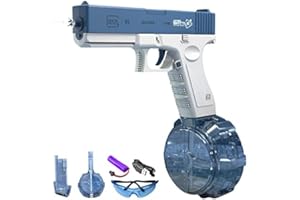 FUNTHY Pistola ad acqua elettrica per adulti e bambini, Max Range 32ft Super One Touch pistola automatica ad acqua 434CC + 58CC grande capacità spruzzatore d'acqua più forte piscina spiaggia giocattolo