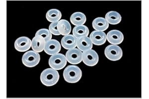 Fontee 40pcs Clear Elastic Silicone Rubber Ring Stoppers for European Style Charm Bracelets Charms Beads