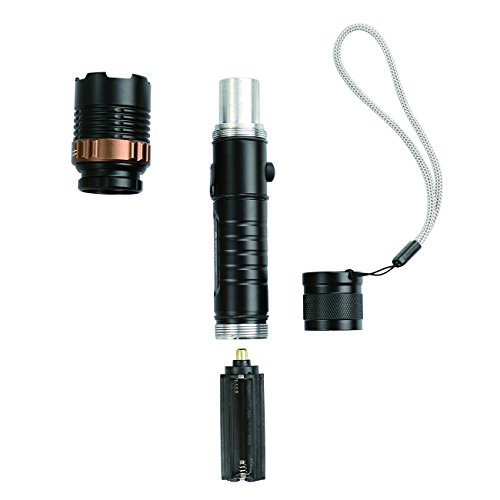 Zoweetek® 1200lm wiederaufladbare CREE T6 XM-L2 LED Taschenlampe 10W, mit einstellbarem Fokus, 5 Licht-Modi, Inklusive 18650 Batterie und Ladeeinrichtung,LED Zoombar Handlampen Aluminium – selbstverteidigung Indoor und Outdoor Beste Wahl - 3