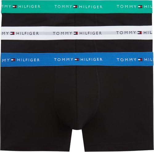 Tommy Hilfiger Uomo Boxer Confezione da 3 Trunks Elasticizzati, Nero (Jde Wnk/Blu Orb/Whte), M