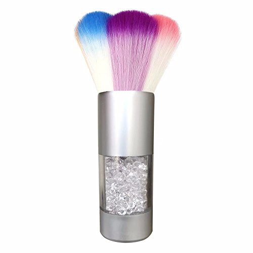 JZF Convenient Colorful Nail Art Dust Brush Remover Cleaner For Acrylic & UV Nail Gel Powder Rhinestones Makeup Foundation