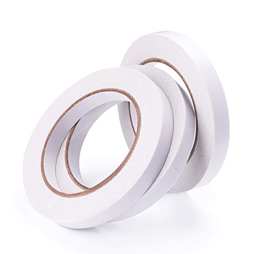 (1/2 "x 29 verges 3 rouleaux) Ruban adhésif autocollant double face pour les arts, artisanat, photographie, scrapbooking, fabrication de cartes, emballage de cadeaux et fournitures scolaires