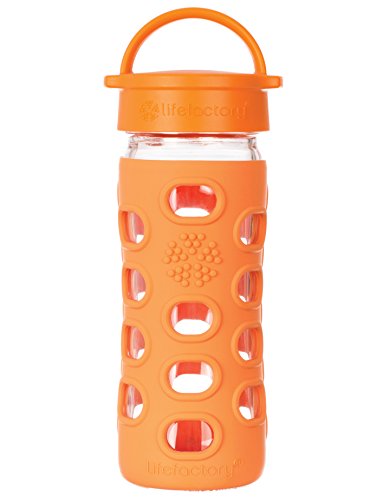 Lifefactory Glass 15161–Trinkflasche 350 ml orange