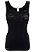 Bongual Damen Mieder-Top Bodyformer Bauchweg Figurformendes Top Shape Unterhemd mit Spitze, Tanktop 38/40 (M-L) Schwarz
