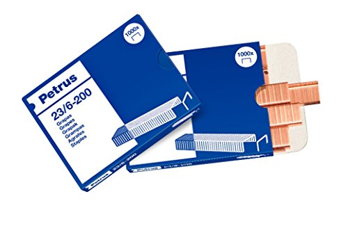 Petrus 23600  Grapas 23 6-200  Hasta 20 hojas  6 mm  1 caja de 1000 grapas