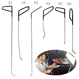 delle tür ausbeulen kosten  Yichener WHDZ Autobeulen-Reparatur-Set für Ausbeulen, Dellen-Entferner, PDR Hagel-Reparatur-Werkzeug, Metall Tap Down PDR Stäbe (C1-C6)