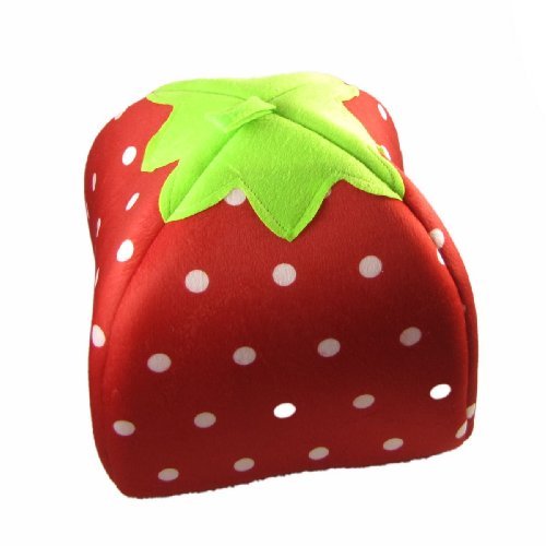 SODIALR-Lovely-Strawberry-Soft-Cashmere-Warm-Pet-Nest-Dog-Cat-Bed-Foldable-Red