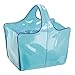 Produktbild iDesign 62451EU Remy Vegane Lackleder Aufbewahrungstasche für Badezimmer Dusche/Studentenwohnheim/Strand, Medium, 30.48 x 19.05 x 38.1 cm, türkis/Dunkelblau, Plastik