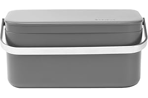 Brabantia Sink Side Contenitore per Organico, Dark Grey, 12.7 x 22.1 x 10.7 cm