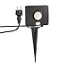 Produktbild ledscom.de LED Gartenstrahler Wega mit Erdspieß für außen mit Bewegungsmelder, schwarz, 10W, 650lm, warm-weiß
