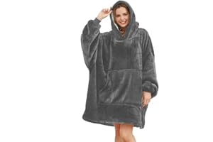 MIA WE DRESS YOUR HOME MIA Oversized Hoodie Blanket Cosy Ultra Soft Sherpa Fleece Unisex Sweatshirt Oodie Giant Blanket Throw Snuggy One Size Fit for Women Girls Adults Men Boys Kids Big Pocket