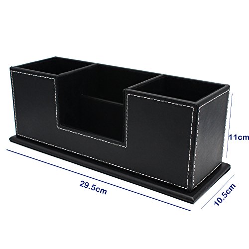 Fiimi - Estuche organizador multifunci  n de piel para escritorio  almacenamiento para m  vil y material de oficina