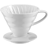 Epinox Seramik Kahve Dripper - Porselen Demleyici - No: 2 - Beyaz (Hario V60 Benzeri)