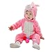 MICHLEY Hooded Infant & Toddler Animal Style Jumpsuit Baby Costume Romper XYZ15088-Pink-80cm