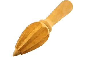 TSA LIMITED TSA Beech Wood Reamer Lemon Squeezers & Citrus Juicer 15.7 x 2 cm Manual Fruit Reamer Extractor Handheld Juicer Squeezer Ergonomic Design for Daily Use Home Bar Cafe Restaurant