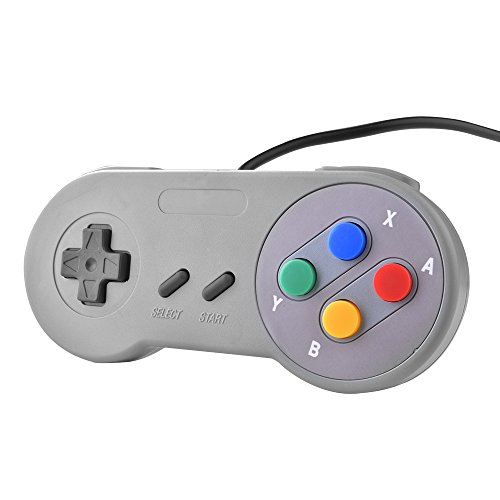XCSOURCE   USB 2pcs SNES Classic super Nintendo Regulador del juego de Gamepad para Windows PC   MAC Negro AC560