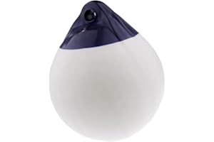 Gralara Parabordo per Barche Rotondo in PVC, Multiuso, AntiGraffio, Leggero, con Foro per Occhiello, per Yacht, Porti Turistici, Boa di Ancoraggio 30x35 Cm