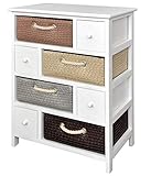 Korpus aus weiß lackiertem Paulownia Holz, Deckplatte aus MDF