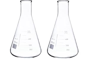 Rocwing Graduata Conica Erlenmeyer Beuta in Vetro Boro 3.3 (500ml, 2 in a pack)