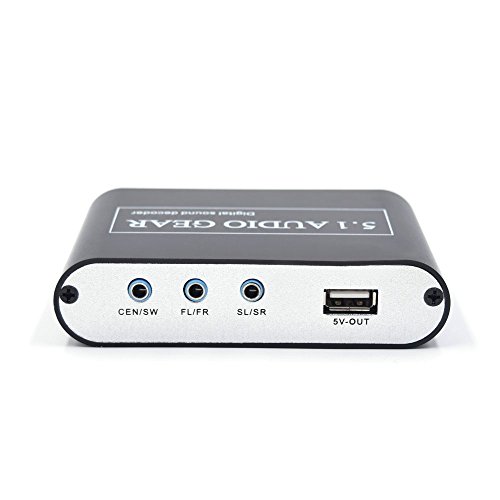 vcando 5.1 Audio Gear Digital Sound Decoder Digital zu Analog Audio Konverter übertragen die DTS/AC-3 Signal und Stereo (R/L) in 5.1 Ausgang - 3