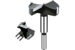 NICAVKIT 60mm Foret Forstner en Carbure de tungstène pour Bois Dur et Contreplaqué, Kit d'outils pour bois et plastique