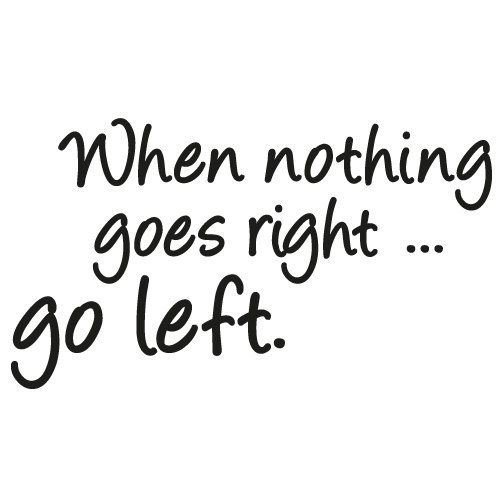 Wandkings Wandtattoo „When nothing goes right … go left.“ 50 x 28 cm orange – erhältlich in 33 Farben - 3