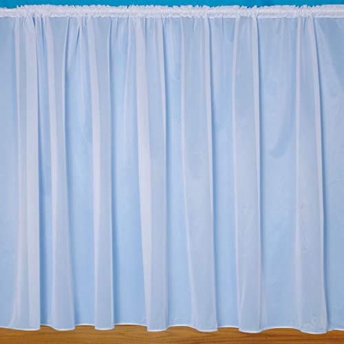 John Aird Denise - Plain White Net Curtain With Weighted Base - Width Sold By The Metre Drop: 36" (91cm)