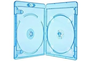 QDWQ-US Network Trading Lot de 6 boîtiers de rangement doubles pour disques Blu-Ray 11 mm avec logo