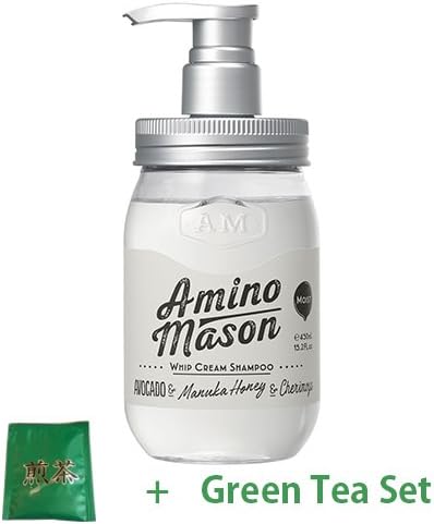 Stella Seed Amino Mason Moist Whip Cream Shampoo 450ml - White Rose Bouquet Scent (Green Tea Set)
