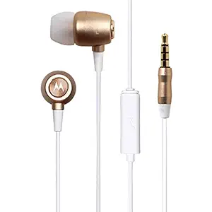 Motorola Metal Wired Sports Earphones (Gold)