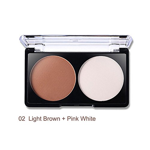 Unisky Face Shading Powder Contour Bronzer Highlighter Trimming Powder Makeup Face Pressed Powder 2 Color - 2