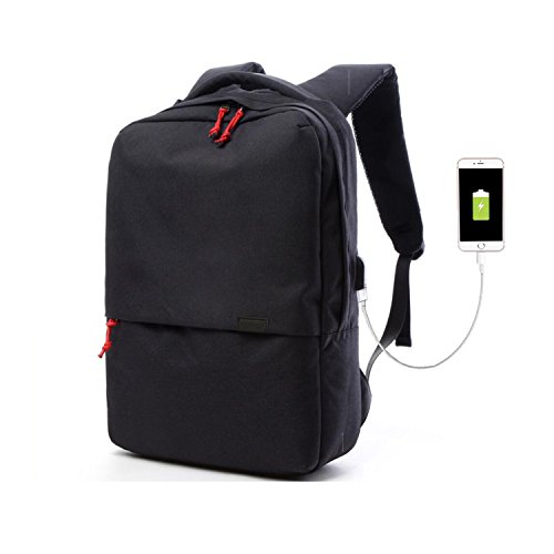 Valleycomfy Laptop Rucksack Damen Herren  Passen 15 6  Laptop  Leinwand Tasche Mit USB Lade-Schnittstelle F  r Freizeit Business Travel Umh  ngetasche