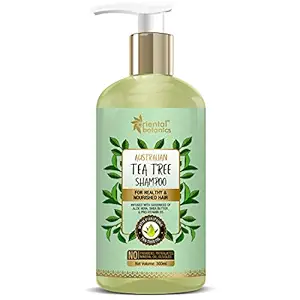 Oriental Botanics Australian Tea Tree Hair Shampoo, 300 ml with Tea Tree for Dandruff-free Scalp & Healthy Hair | Cruelty Free & Vegan | Paraben Free | No SLS/SLES