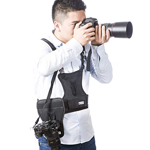 Sevenoak SK-MSP01 Multi Cámara Transporte sistema de arnés para el pecho chaleco con Side Holster para cámaras réflex Canon 6D 600D 5D2 5D3 Nikon D600 D300 D90 Sony A7S A7R A7S2 Panasonic Olympus