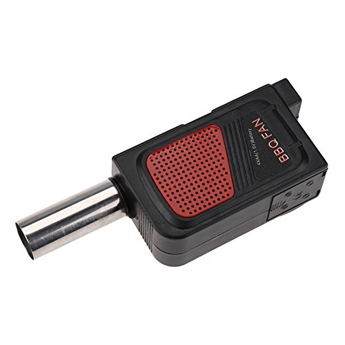 Zerodis Portable BBQ Fan, Air Blower, Handheld, Battery Powered, Black, Approx. 17.5*4cm/6.89*1.57in, High Efficiency, BBQ/Outdoor Specific