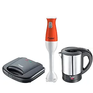 Prestige Breakfast Set PBS 01 - Electric Kettle, Sandwich Toaster and Hand Blender