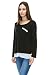 Bearsland Women's Long Sleeves False 2 Pieces Breastfeeding and Nursing Top Black UK Size 16-18