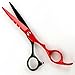 Produktbild EXBE Professional Edelstahl Haarschneiden Scheren Ultra-Sharp Haarschere - 6,5 "(schwarz & rot 1pc Rasierkante)