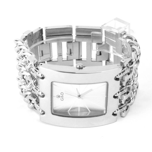 YESURPRISE Damen Modeuhr Armreifen Armkette Uhr Damenuhr Armbanduhr silber YESURPRISE Damen Modeuhr Armreifen Armkette Uhr Damenuhr Armbanduhr silber