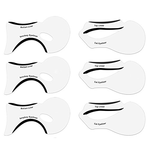 NALATI 6PCs Stencils for Perfect Cat Eyeliner and Smoky Eyes Makeup Tools