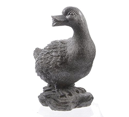 Wasserspeier Gartenfigur Ente Stein-Optik inkl. Schlauch + Pumpe